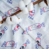 Organic Bamboo Blend Swaddle - Bunny Candy