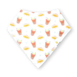 Organic Cotton Bandana Bibs 2pcs Set - Bakery Buns + Iced Tea