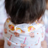 Organic Cotton Bandana Bibs 2pcs Set - Boba & Egg Waffle