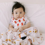 Organic Cotton Bandana Bibs 2pcs Set - Lucky Cat Duo