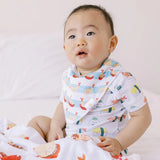Organic Cotton Bandana Bibs 2pcs Set - Sushi + Tempura
