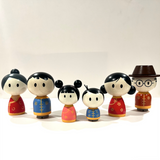 Bitty Bao Wooden Asian Family Toy Set